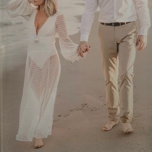 White PatBo resort wear bathing suit/dress